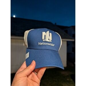 Nationwide New Era 39THIRTY Trucker Hat Blue White Mesh Dale Jr‎